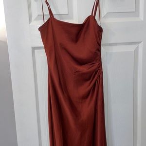 House Of Harlow satin cowl neck dress